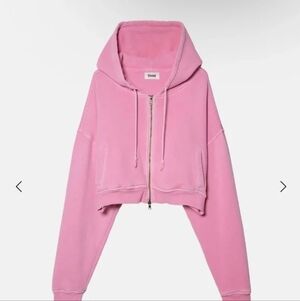 Elwood Pink Cropped Hoodie